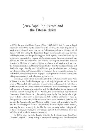 Jews on Trial: the Papal Inquisition in Modena