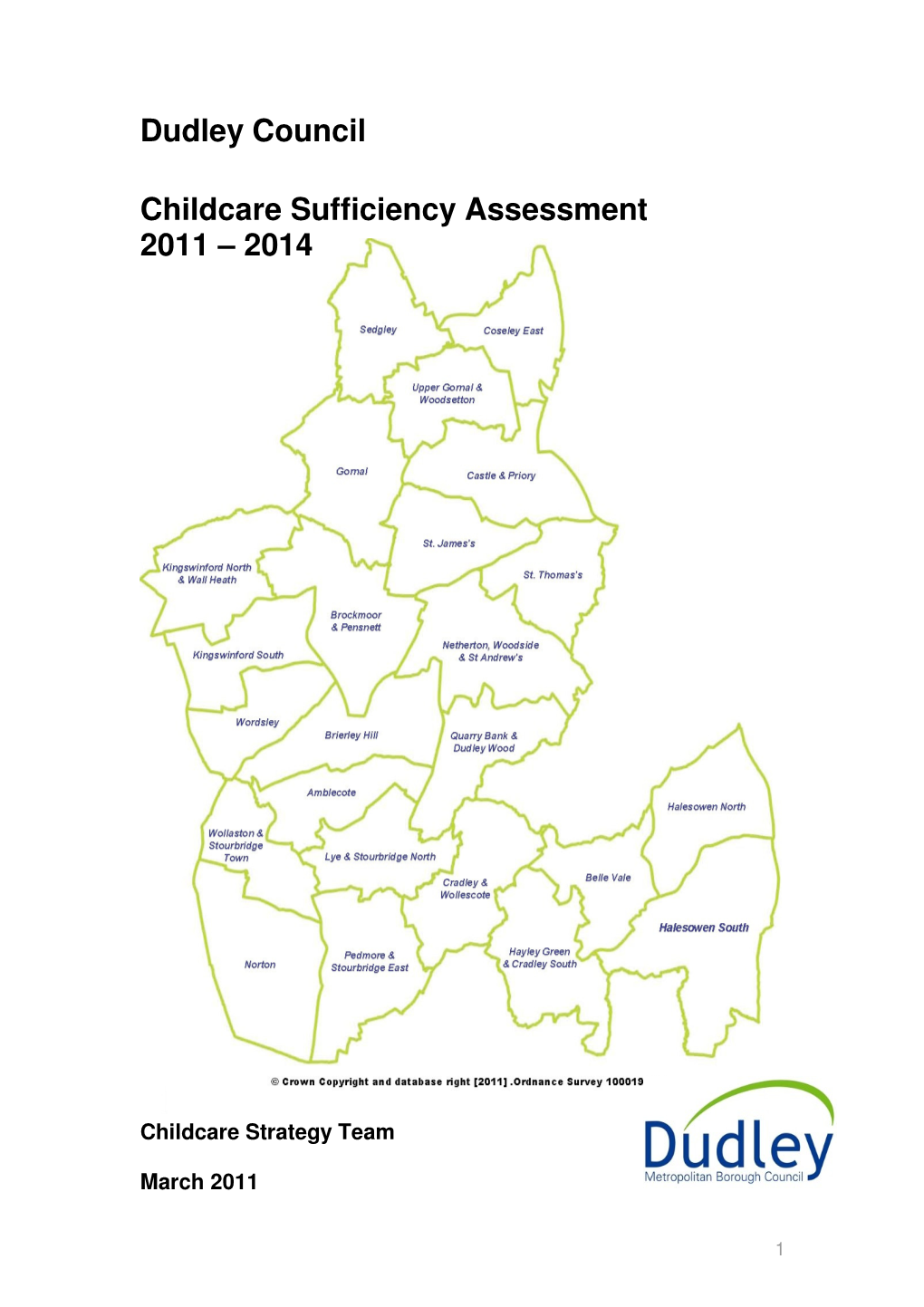 Dudley Council Childcare Sufficiency Assessment