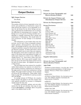 Output Devices Drivers for Laser Xerographic and Electro-Erosion Printers 545