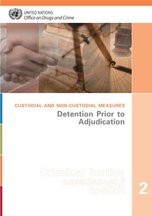 Detention Prior to Adjudication