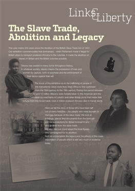 Links & Liberty Exhibition: Abolition of the Slave Trade