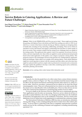 Service Robots in Catering Applications: a Review and Future Challenges