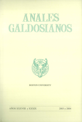 Anales Galdosianos. Año XXXVIII Y XXXIX, 2003-2004