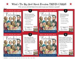 What's the Big Deal About Freedom TRIVIA CARDS