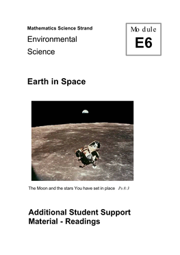 E6 Earth in Spcae Astronomy Readings Additional