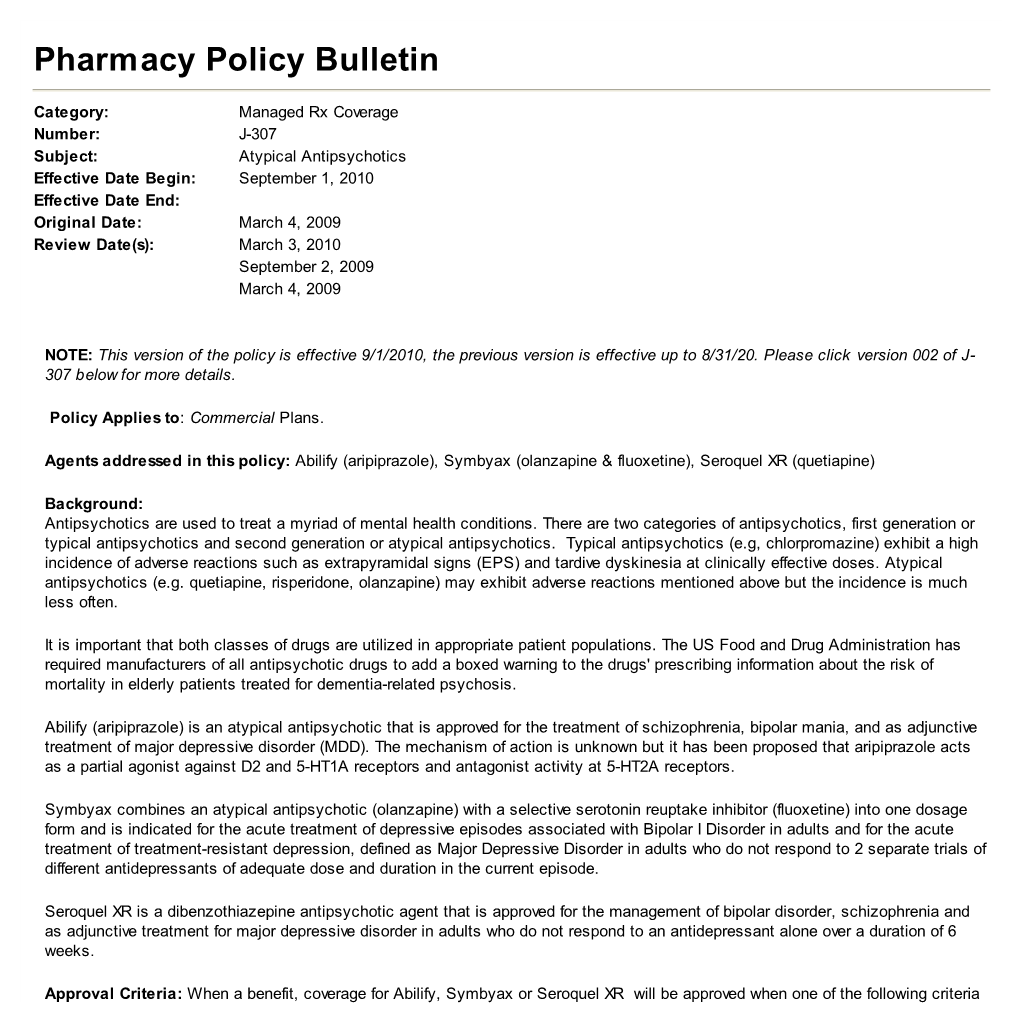 Atypical Antipsychotics