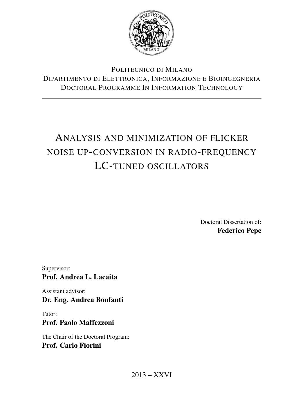 Analysis and Minimization of Flicker Noise Up