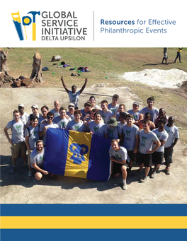 Resources for Effective Philanthropic Events GLOBAL SERVICE INITIATIVE History, Mission and Goals