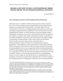 Hooks and New Tunes: Contemporary Irish Dance Music in Its Transnational Context