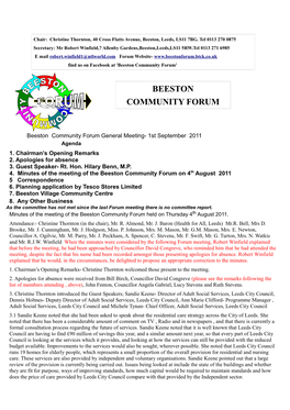 Beeston Community Forum'