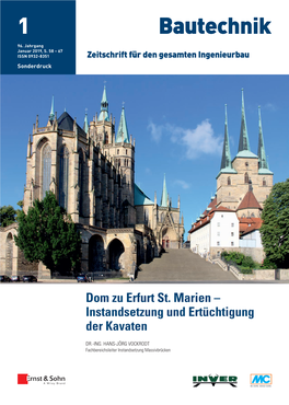 Dom Zu Erfurt St. Marien – Instandsetzung Und Ertüchtigung Der Kavaten