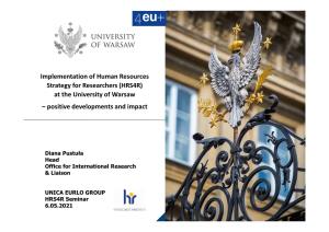 (HRS4R) at the University of Warsaw – Positive Developments and Impact