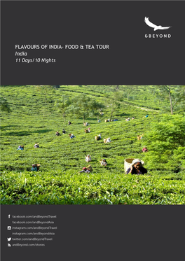 FLAVOURS of INDIA- FOOD & TEA TOUR India