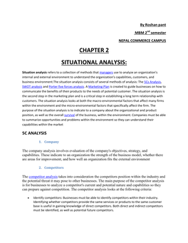 Chapter 2 Situational Analysis
