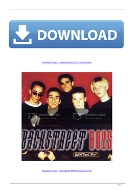 Backstreet Boys Unbreakable FLAC Losslesstorrent