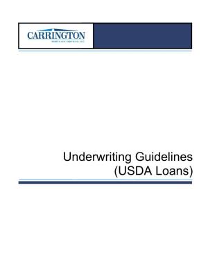 USDA Underwriting Guidelines