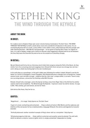 THE WIND THROUGH the KEYHOLE FONT: Anavio Regular ( Nts.Com)