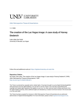The Creation of the Las Vegas Image: a Case Study of Harvey Diederich