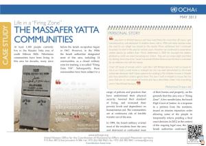 Life in a “Firing Zone”: the Masafer Yatta Communities