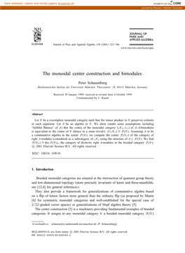 The Monoidal Center Construction and Bimodules
