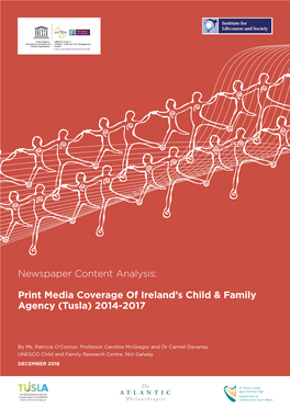 Newspaper Content Analysis: Print Media Coverage of Ireland's Child & Family Agency (Tusla) 2014-2017