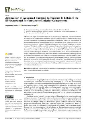 Application of Advanced Building Techniques to Enhance the Environmental Performance of Interior Components