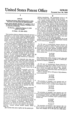 United States Patent Office Patented Jan