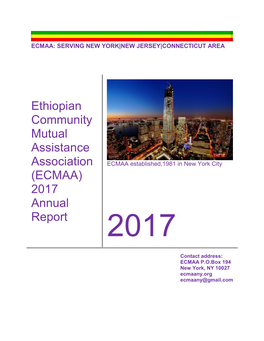 Ethiopian Community Mutual Assistance Association (ECMAA) 2017
