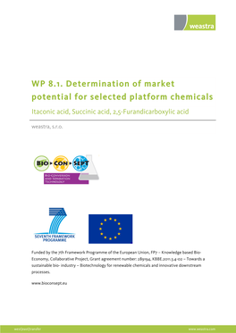 WP8 1 Determination of Market Potential for Selected Platform Chemicals Report