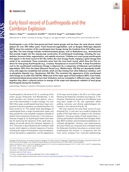 Early Fossil Record of Euarthropoda and the Cambrian Explosion