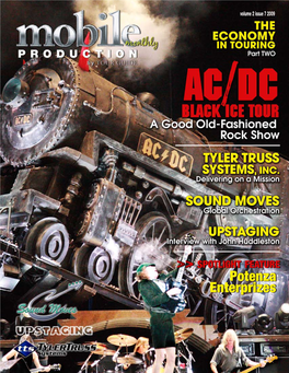 Mobile Production Monthly 3 from the Publisher with This Edition, We Proudly Present Our Coverage of the AC/DC World Tour
