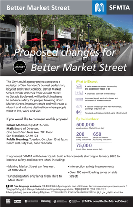 Proposed Changes for Better Market Street