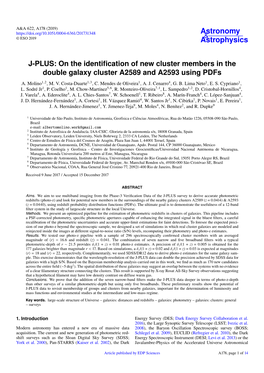 J-PLUS: on the Identification of New Cluster