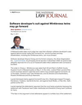 National Law Journal May 11, 2011