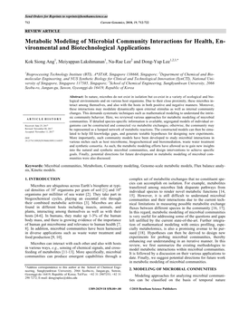 Metabolic Modeling of Microbial Community Interactions for Health, En- Vironmental and Biotechnological Applications