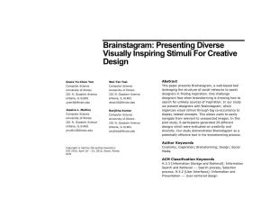 Brainstagram: Presenting Diverse Visually Inspiring Stimuli for Creative Design
