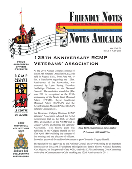 125Th Anniversary RCMP Veterans' Association