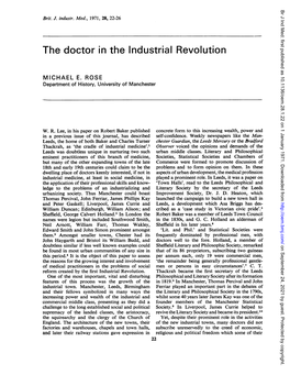 The Doctor in the Industrial Revolution