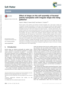 Effect of Shape on the Self-Assembly of Faceted Patchy