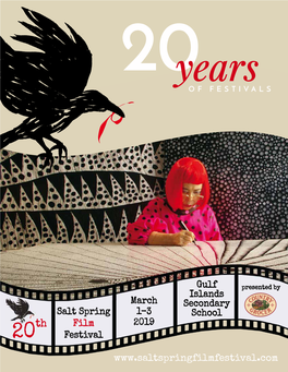 Salt Spring Film Festival March 1-3 2019 Gulf Islands Secondary