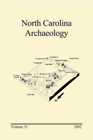 North Carolina Archaeology Vol. 51