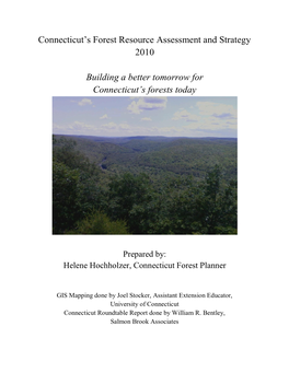 Connecticut's Forest Resource Assessment and Strategy 2010