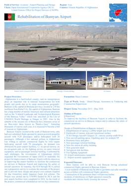 Rehabilitation of Bamyan Airport QATAR INDIA UAE