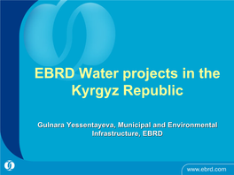 EBRD Water Projects in the Kyrgyz Republic