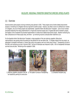 Wildlife: Regional Forester Sensitive Species (Rfss)-Plants