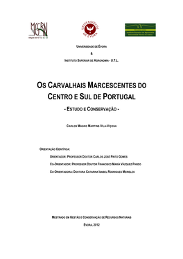 Os Carvalhais Marcescentes Do Centro E Sul De Portugal
