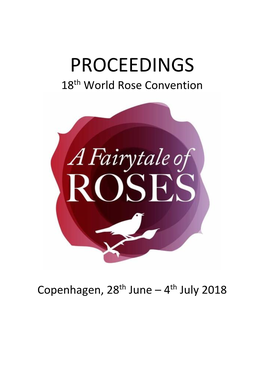 PROCEEDINGS 18Th World Rose Convention