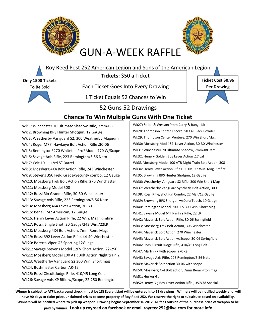 Gun-A-Week Raffle