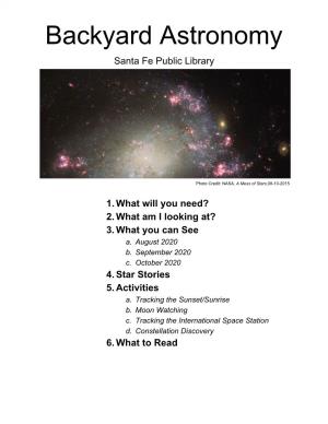 Backyard Astronomy Santa Fe Public Library