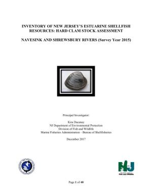 Shellfish Stock Assessment in the Navesink and Shrewsbury Rivers